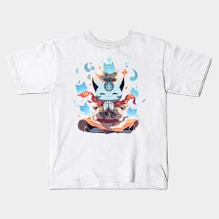 Cute Shaman Cat Hero Kids T-Shirt